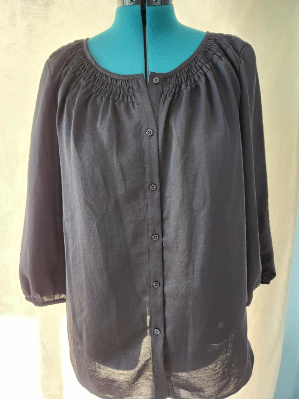 Black Peasant Blouse